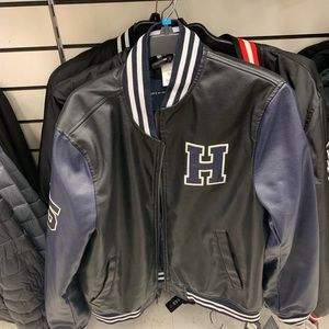 Tommy Hilfiger leather bomber jacket